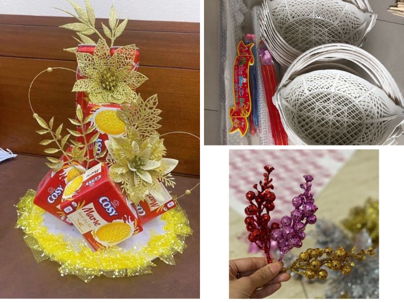 Cỏ Decor- cung cấp phụ kiện giỏ quà tết Quy Nhơn