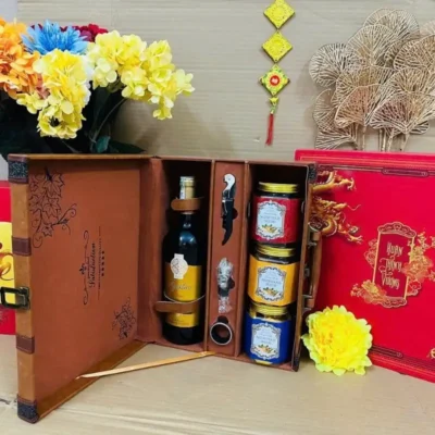 Hộp quà tết rượu ngoại sang trọng, đẹp mắt