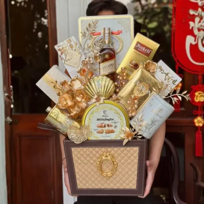 Giỏ quà tết rượu ngoại, tinh tế sang trọng