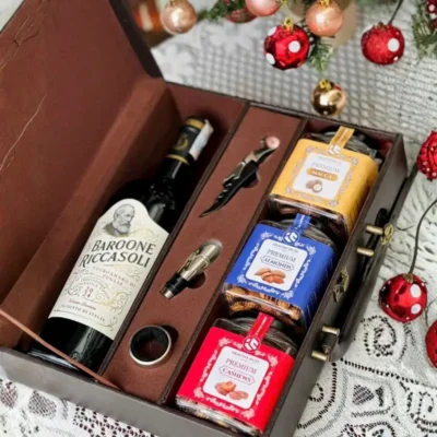 Hộp quà tết sang trọng rượu nhập khẩu